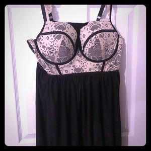 Torrid cream and black babydoll